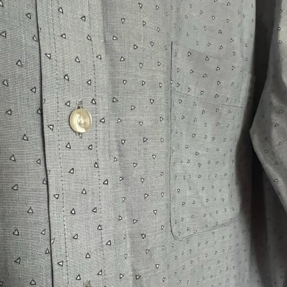 Cotton Blend Button Down Dress Shirt // Stafford Men's Neck 17 - Picture 3 of 4